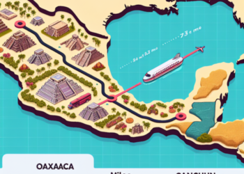 ¿Qué lejos está Oaxaca de Cancun?